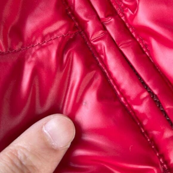 Talbots quilted puffer Vest womens small red pink 90% fill with downs - Picture 8 of 8